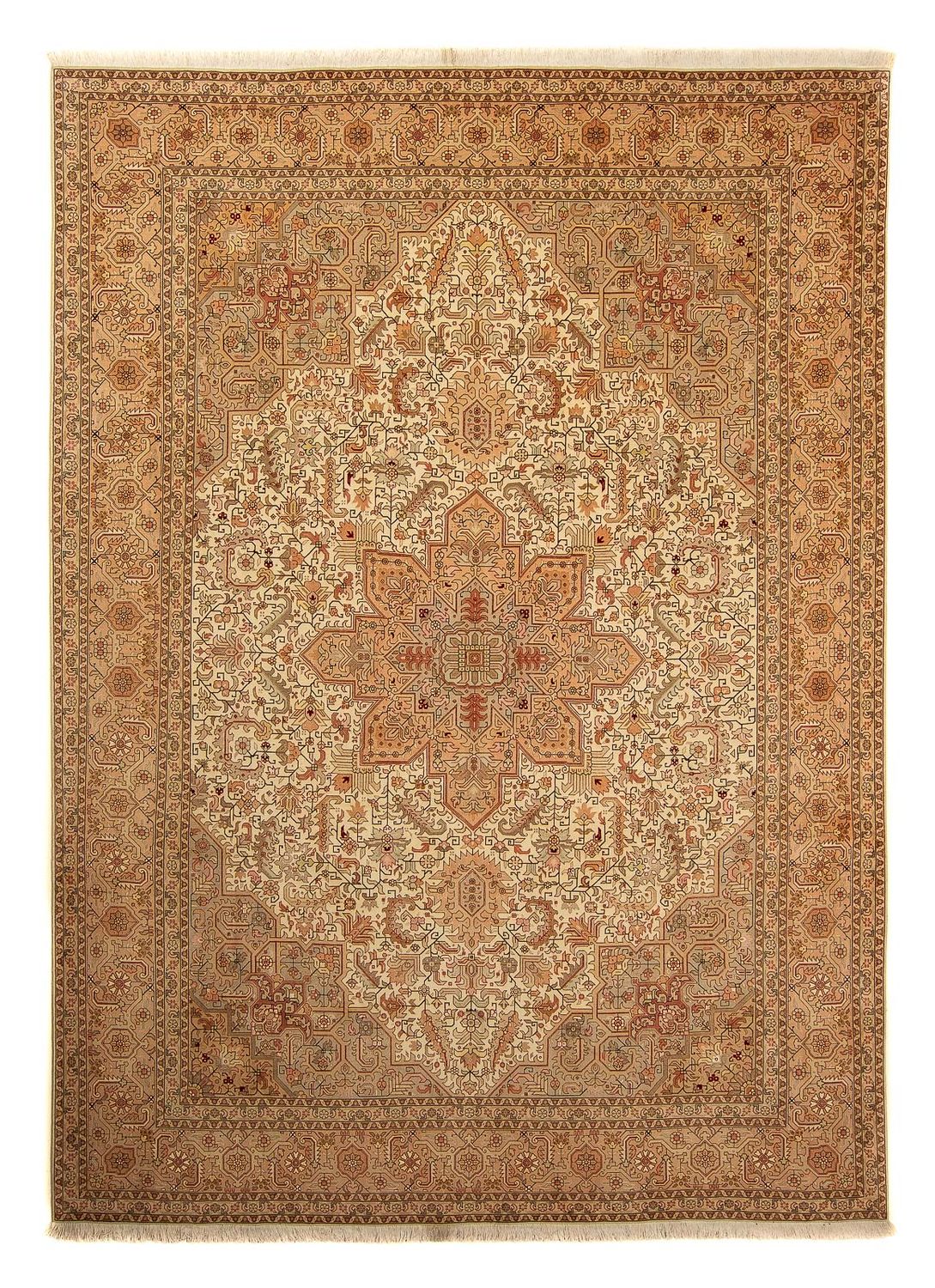 Alfombra Persa - Tabriz - Real - 344 x 251 cm - marrón claro