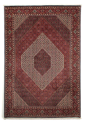 Alfombra persa - Bidjar - 300 x 206 cm - rojo oscuro