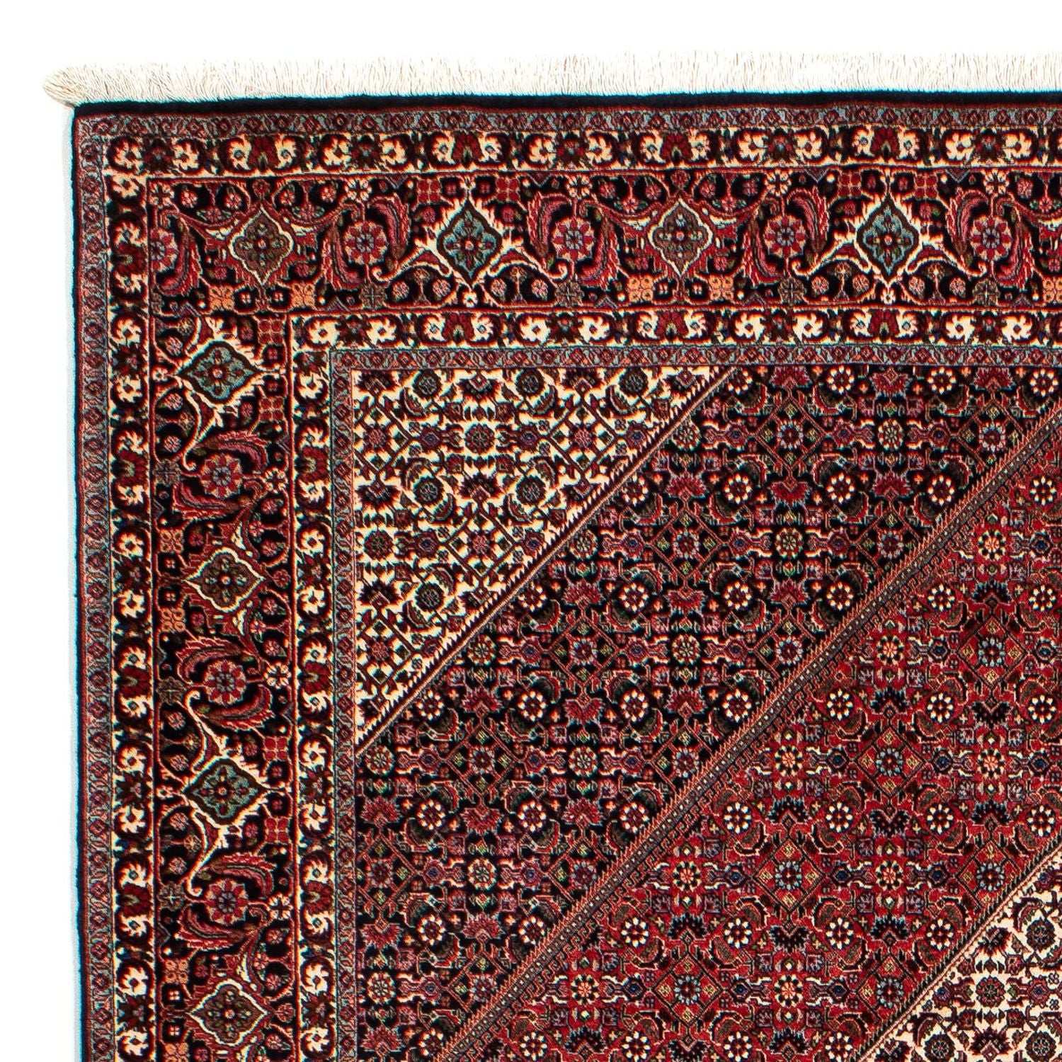Alfombra persa - Bidjar - 300 x 206 cm - rojo oscuro
