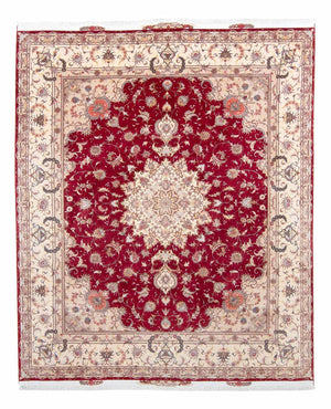 Alfombra Persa - Tabriz - Real - 305 x 253 cm - rojo oscuro