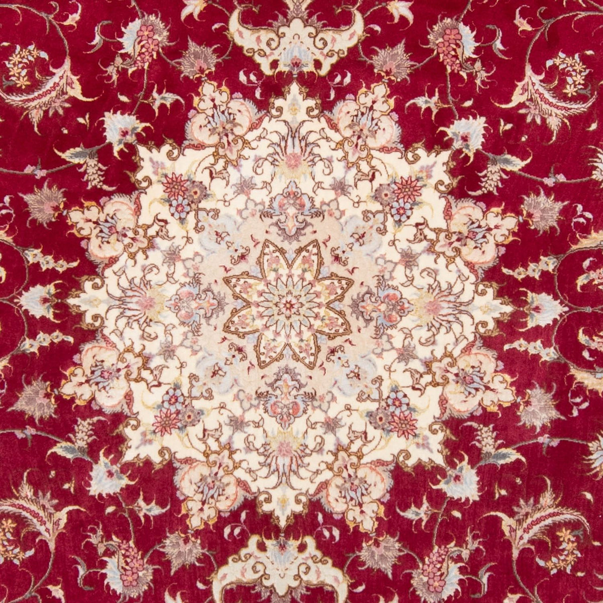 Alfombra Persa - Tabriz - Real - 305 x 253 cm - rojo oscuro