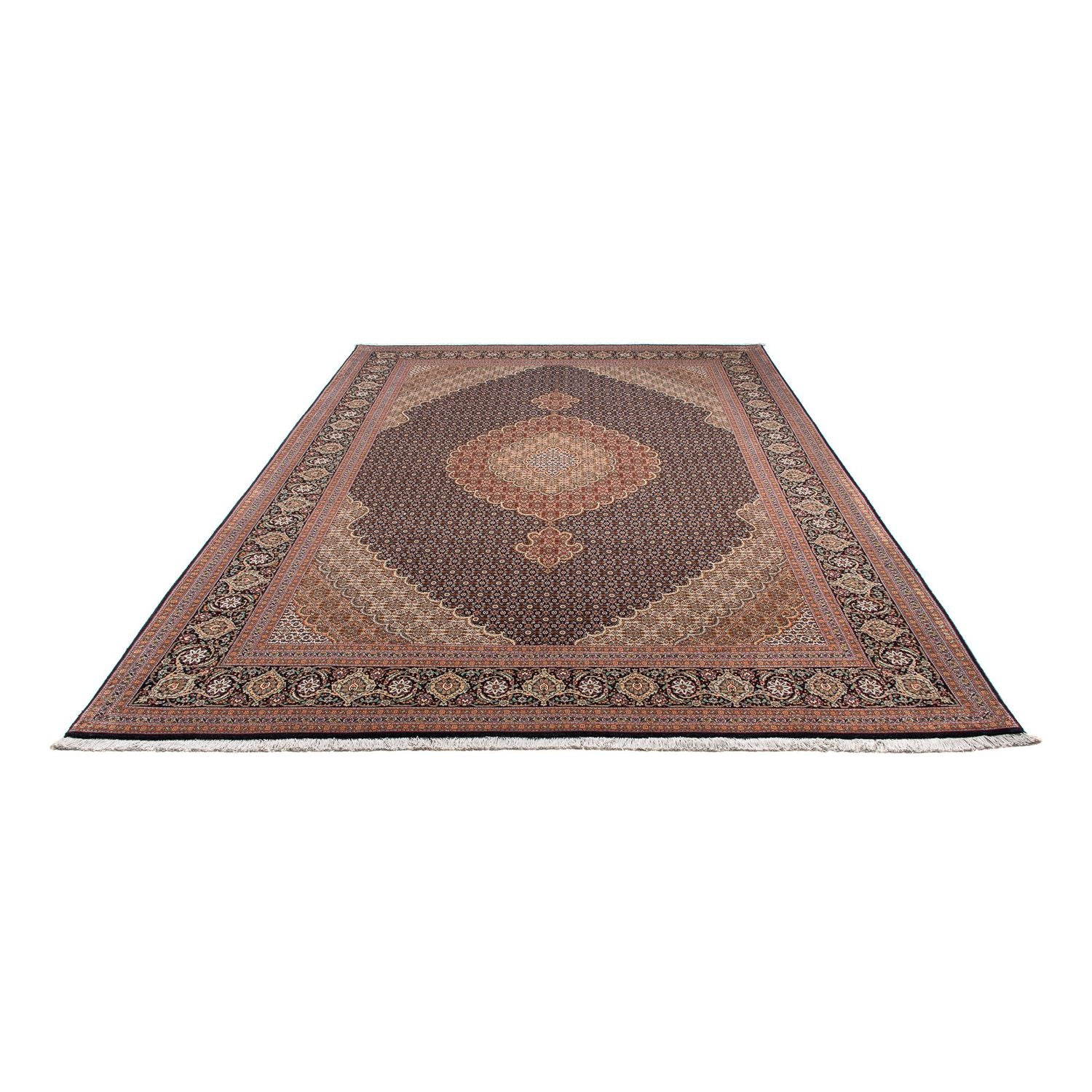 Alfombra persa - Tabriz - 297 x 205 cm - azul oscuro
