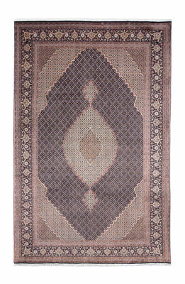 Alfombra persa - Tabriz - 303 x 196 cm - azul oscuro