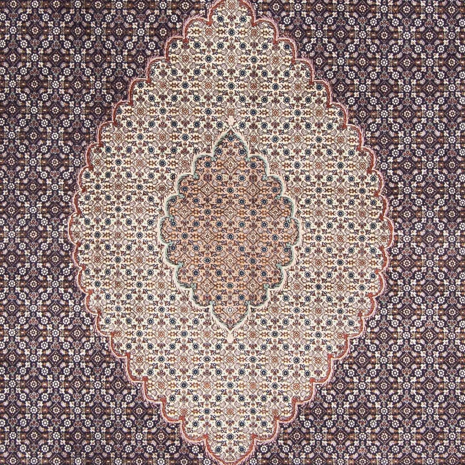Alfombra persa - Tabriz - 303 x 196 cm - azul oscuro