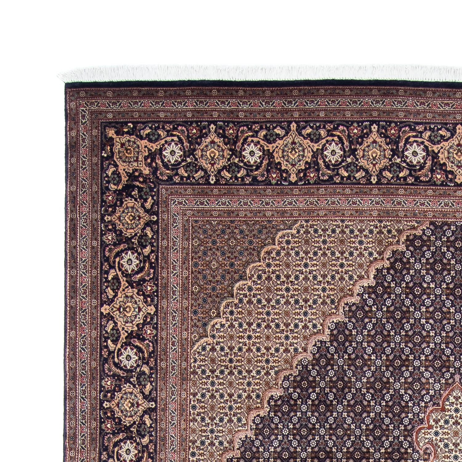Alfombra persa - Tabriz - 303 x 196 cm - azul oscuro