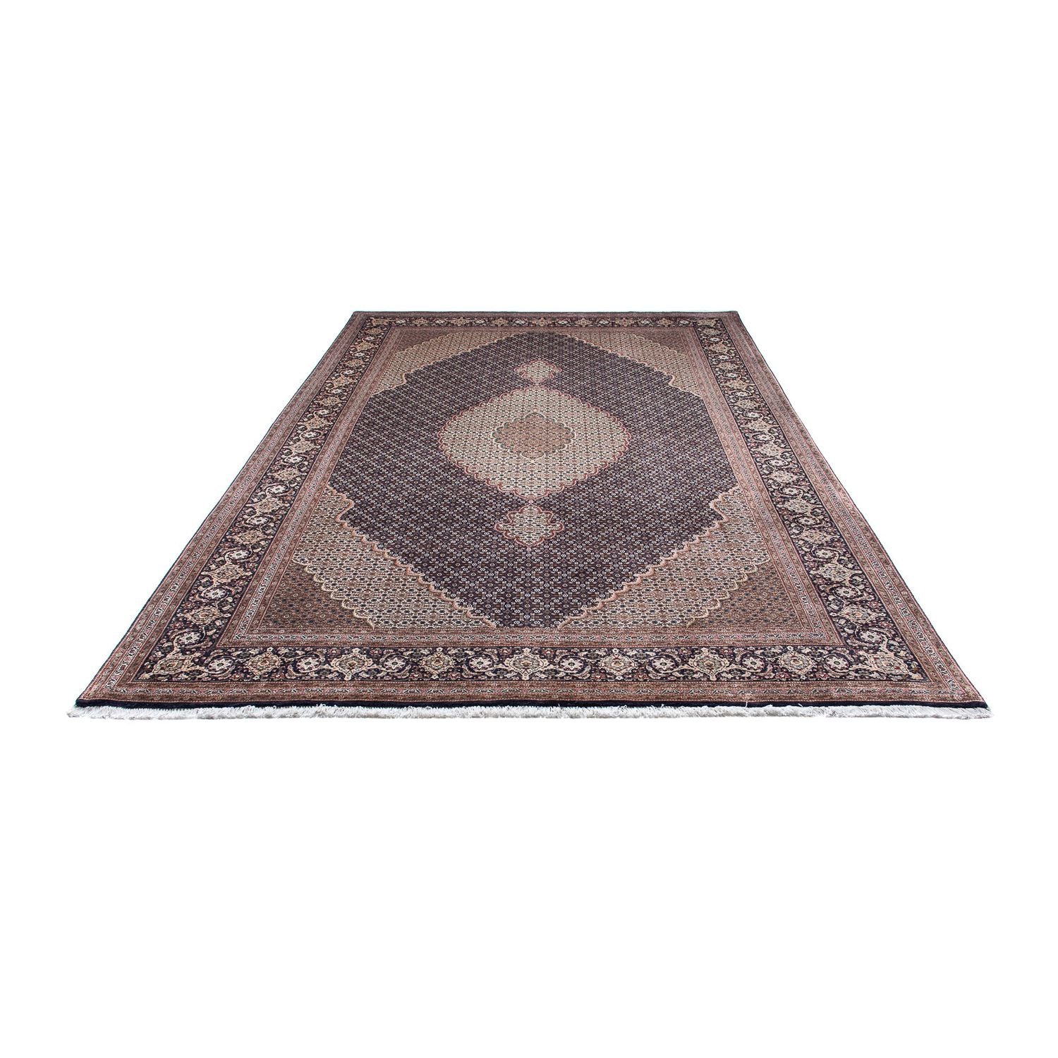 Alfombra persa - Tabriz - 303 x 196 cm - azul oscuro