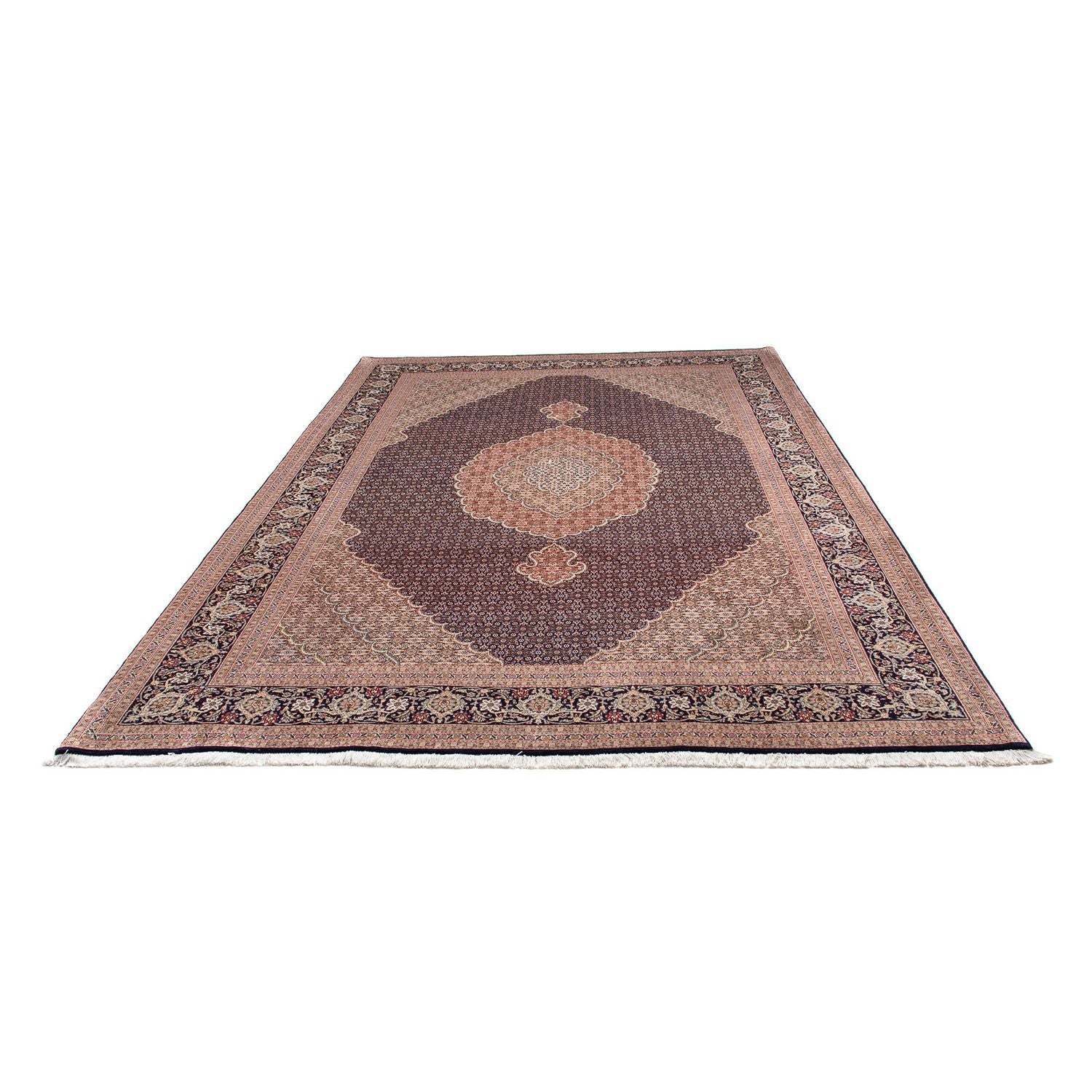 Alfombra persa - Tabriz - 296 x 205 cm - azul oscuro