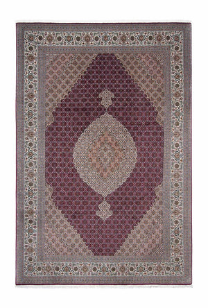 Alfombra persa - Tabriz - 303 x 204 cm - rojo oscuro