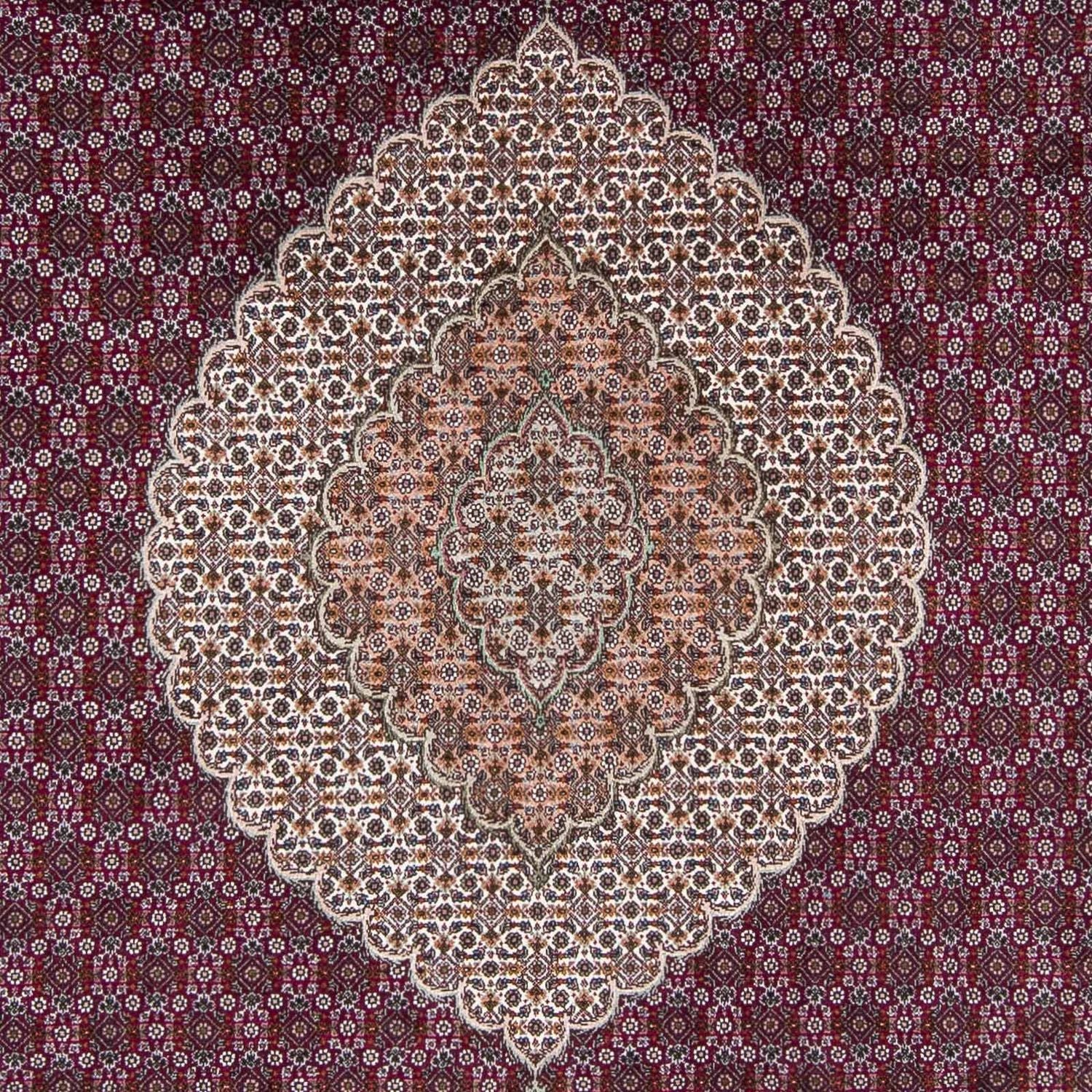 Alfombra persa - Tabriz - 303 x 204 cm - rojo oscuro