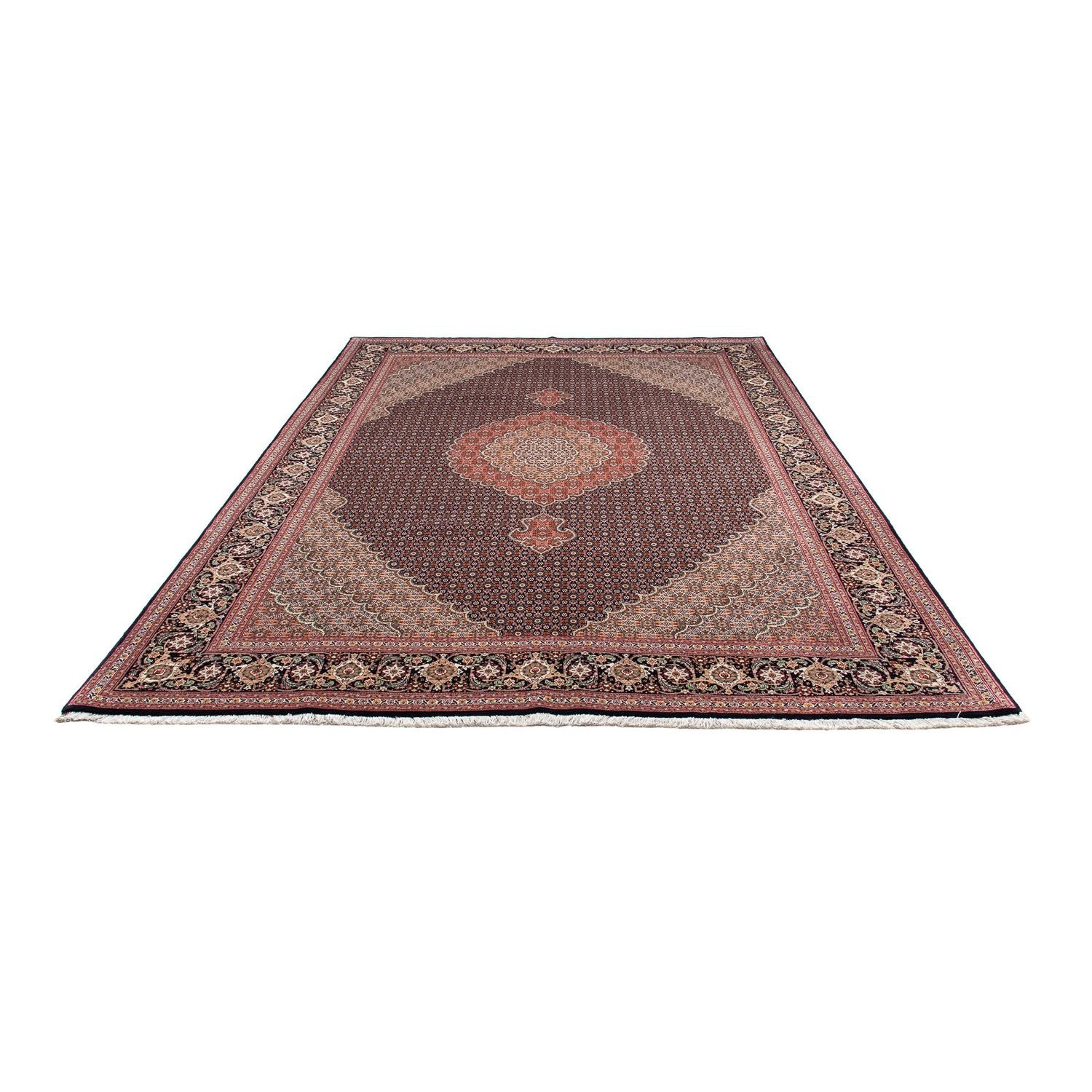 Alfombra persa - Tabriz - 295 x 203 cm - azul oscuro