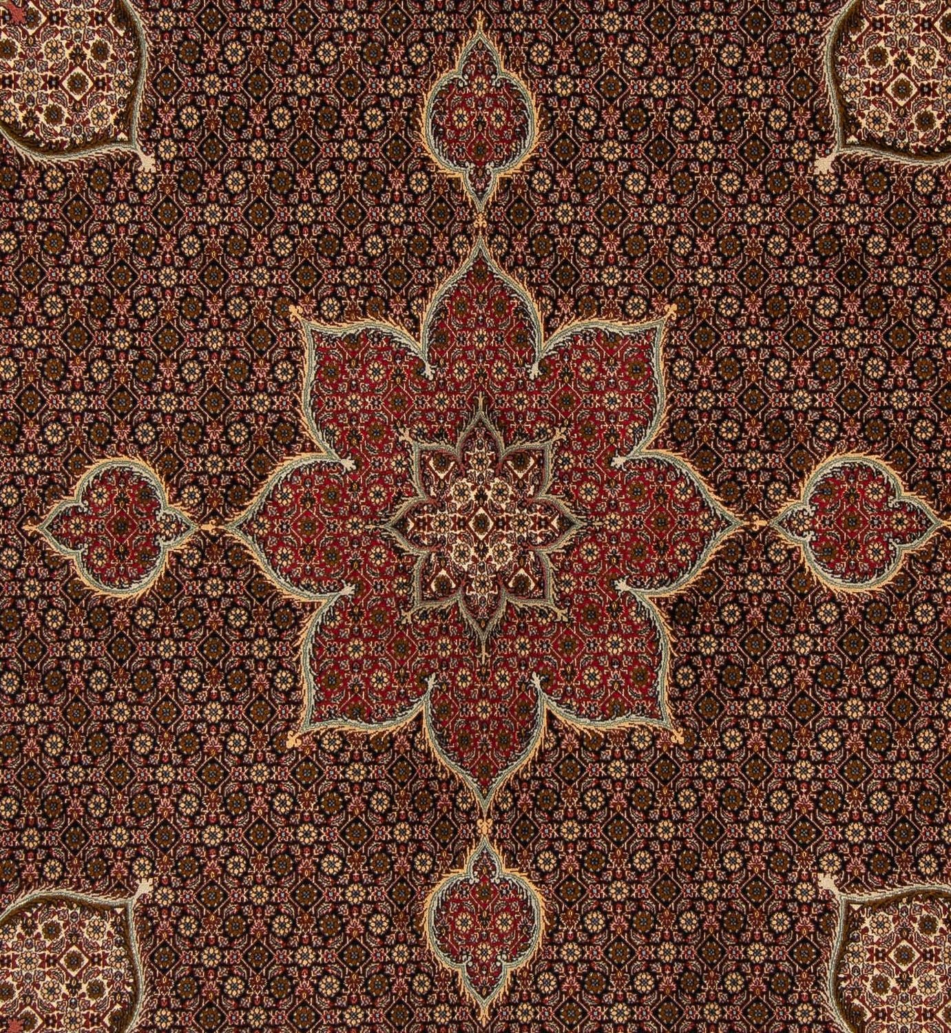 Alfombra persa - Tabriz cuadrado  - 211 x 204 cm - multicolor