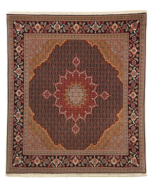 Alfombra Persa - Tabriz - Real cuadrado  - 219 x 200 cm - azul oscuro