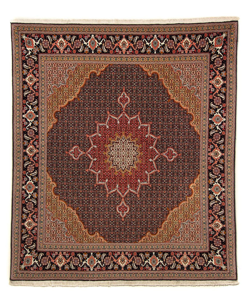 Alfombra Persa - Tabriz - Real cuadrado  - 219 x 200 cm - azul oscuro