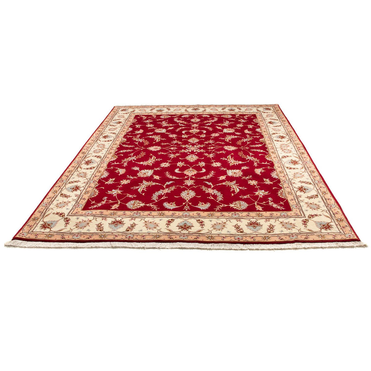 Alfombra Persa - Tabriz - Real - 255 x 204 cm - rojo oscuro