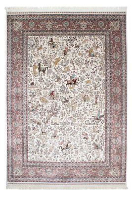 Alfombra oriental - Hereke - 244 x 169 cm - beige