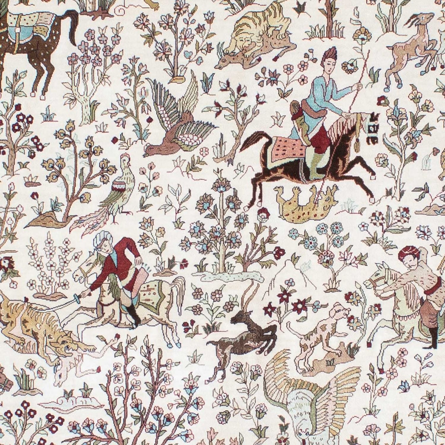 Alfombra oriental - Hereke - 244 x 169 cm - beige