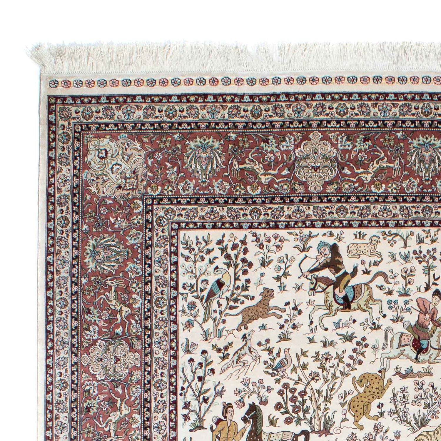 Alfombra oriental - Hereke - 244 x 169 cm - beige
