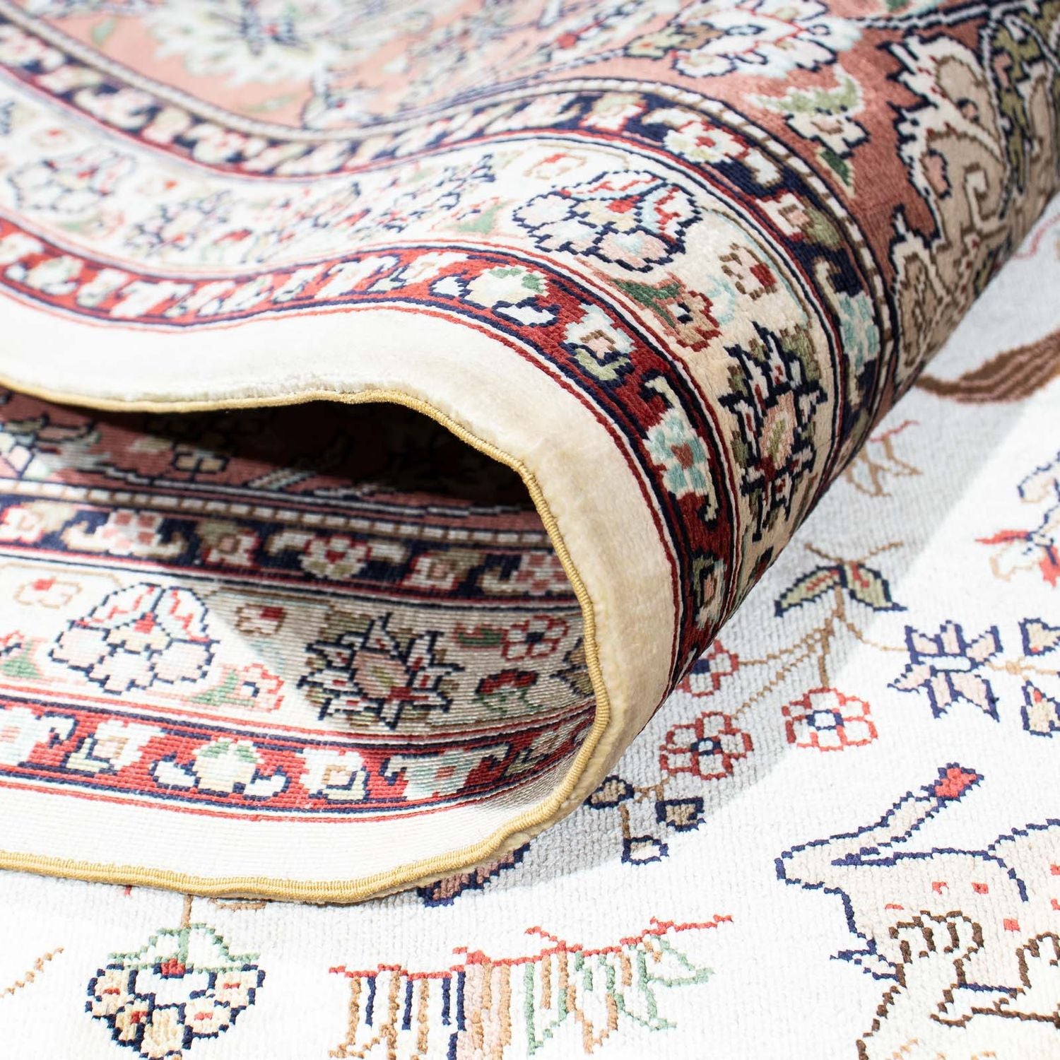 Alfombra oriental - Hereke - 244 x 169 cm - beige