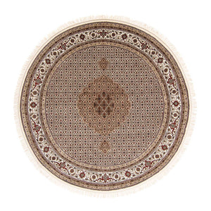 Alfombra persa - Tabriz redondo  - 248 x 247 cm - beige