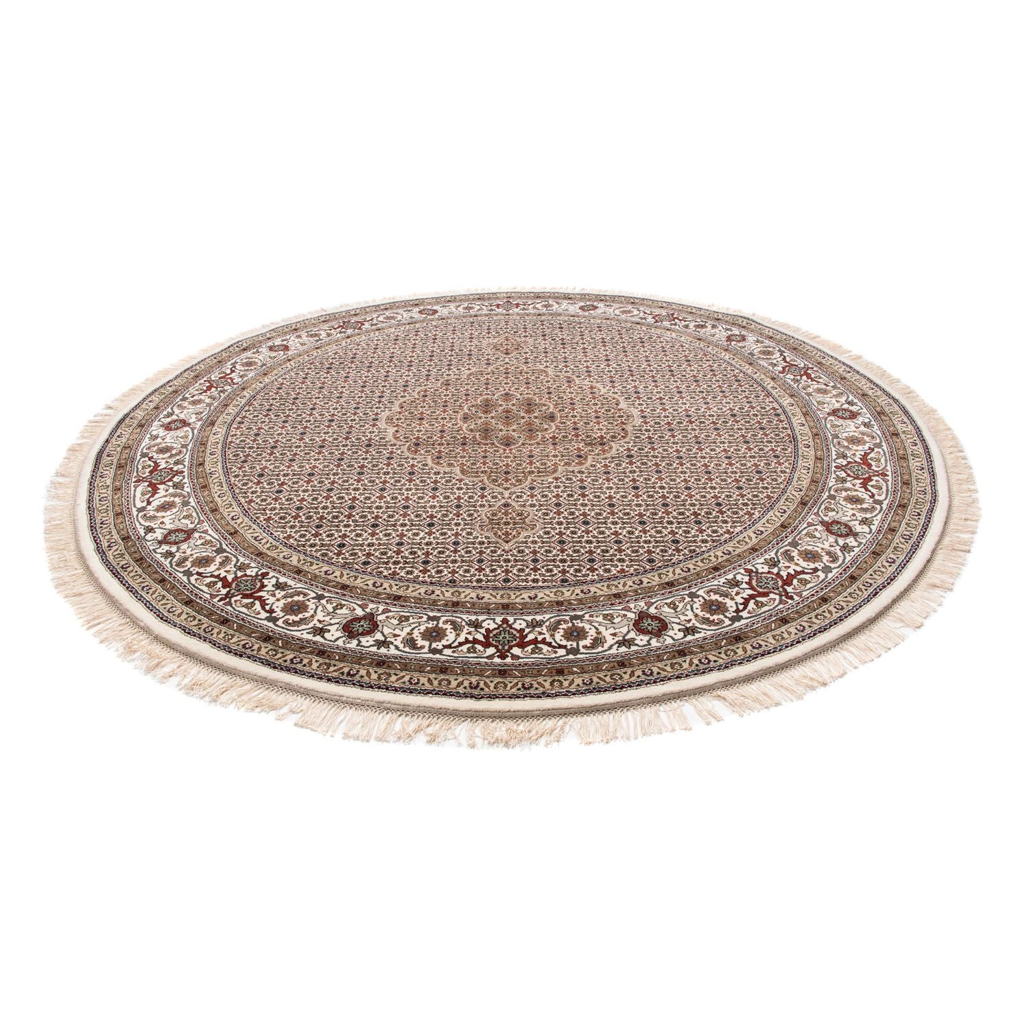 Alfombra persa - Tabriz redondo  - 248 x 247 cm - beige