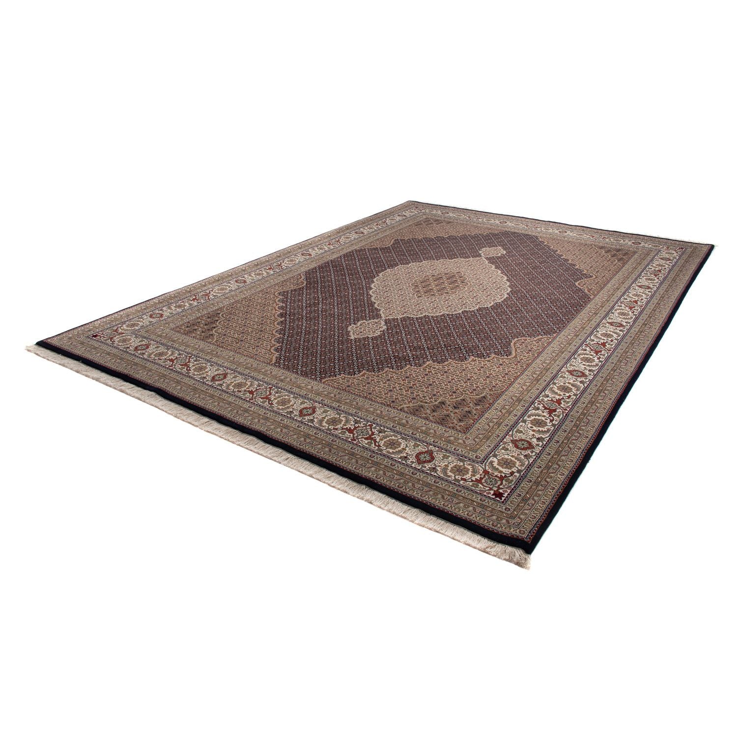 Alfombra persa - Tabriz - 344 x 241 cm - azul oscuro