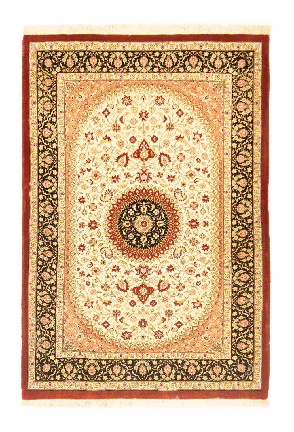 Alfombra persa - Ghom - 154 x 107 cm - beige