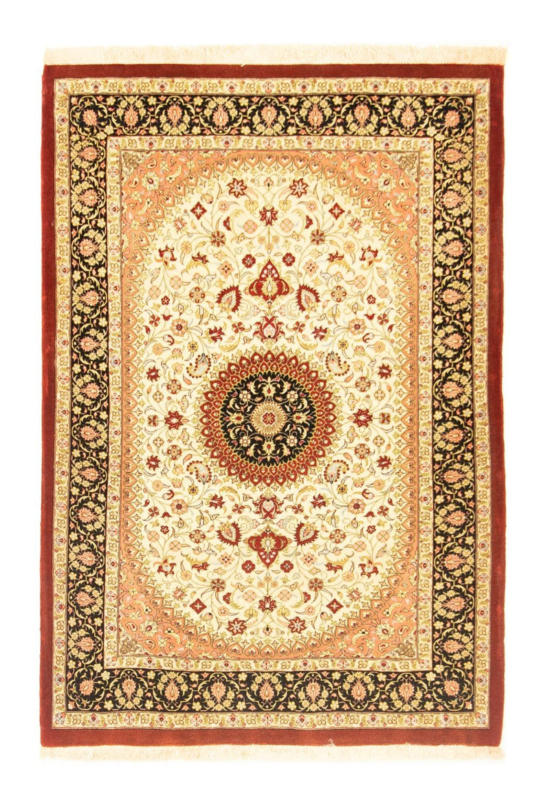 Alfombra persa - Ghom - 154 x 107 cm - beige