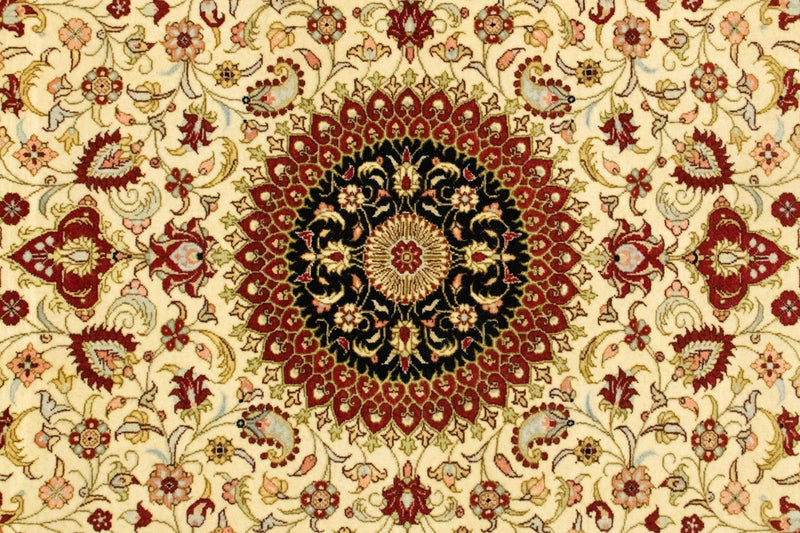 Alfombra persa - Ghom - 154 x 107 cm - beige