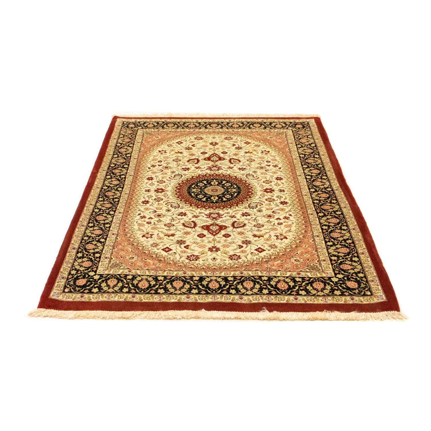 Alfombra persa - Ghom - 154 x 107 cm - beige