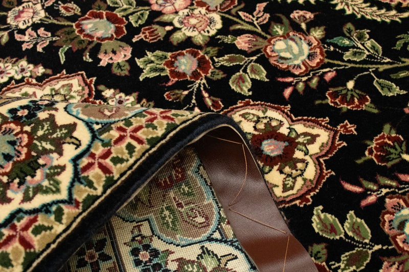 Alfombra persa - Ghom - 166 x 105 cm - negro