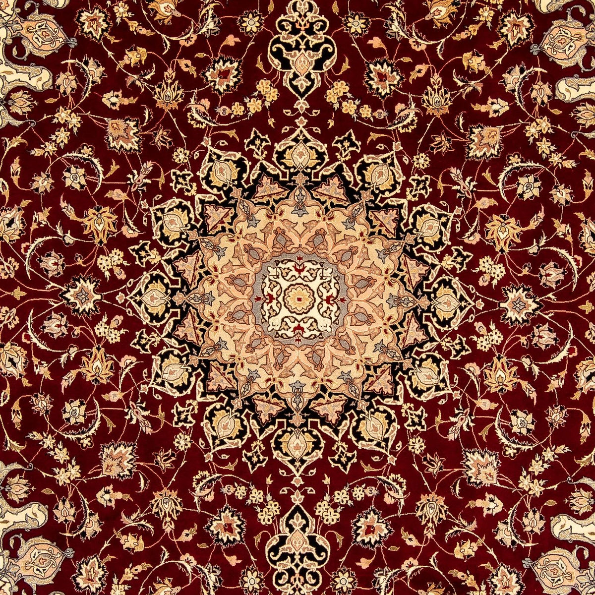 Alfombra Persa - Tabriz - Real - 348 x 254 cm - rojo oscuro