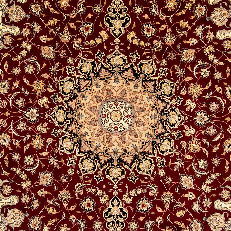 Alfombra Persa - Tabriz - Real - 348 x 254 cm - rojo oscuro