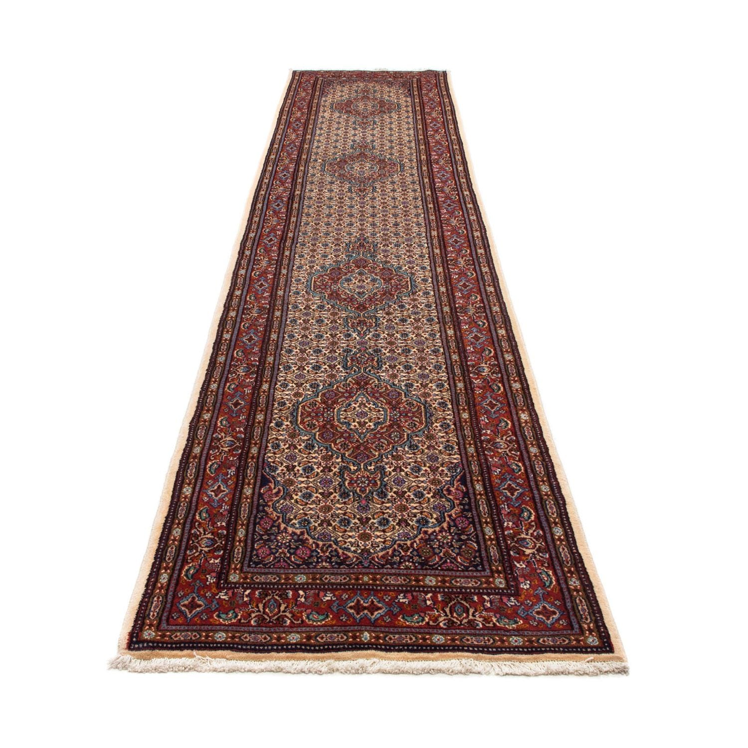 Alfombra de pasillo Alfombra persa - Clásica - 405 x 81 cm - beige