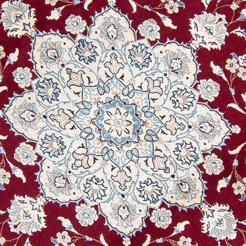 Alfombra persa - Nain redondo  - 250 x 250 cm - rojo oscuro