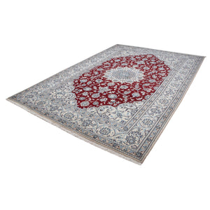 Alfombra persa - Nain - 300 x 202 cm - rojo oscuro