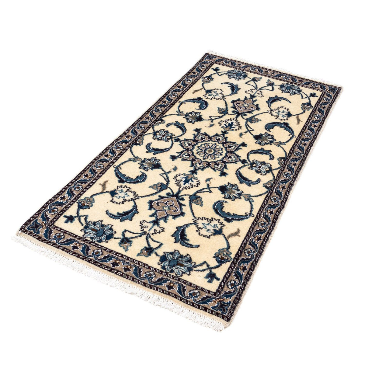Alfombra persa - Nain - 136 x 65 cm - beige