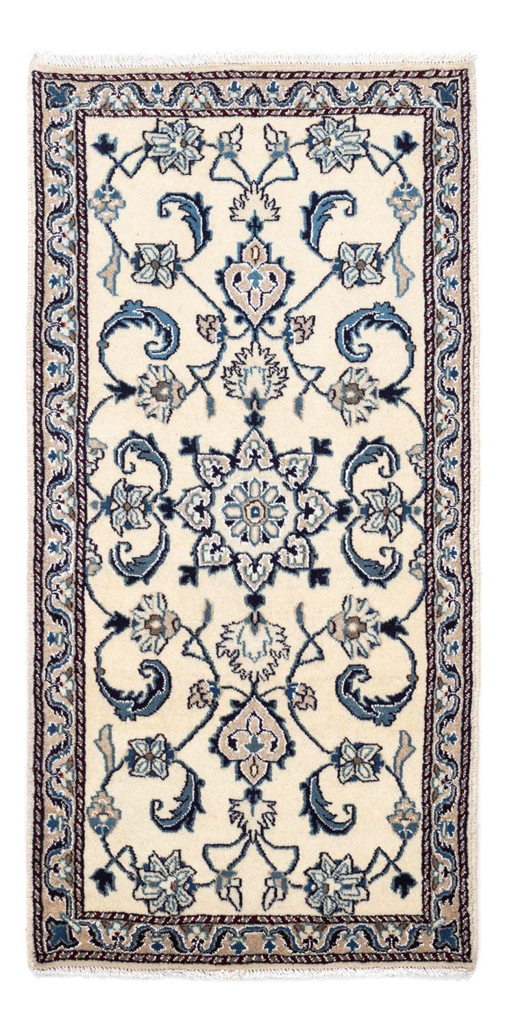 Alfombra persa - Nain - 139 x 65 cm - beige