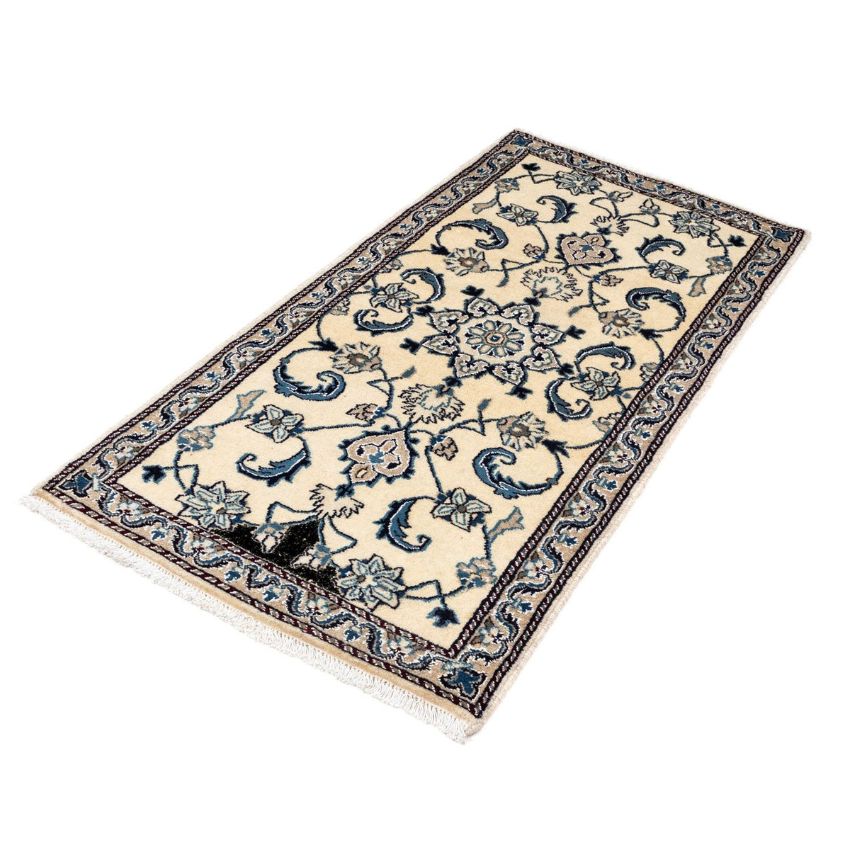 Alfombra persa - Nain - 139 x 65 cm - beige