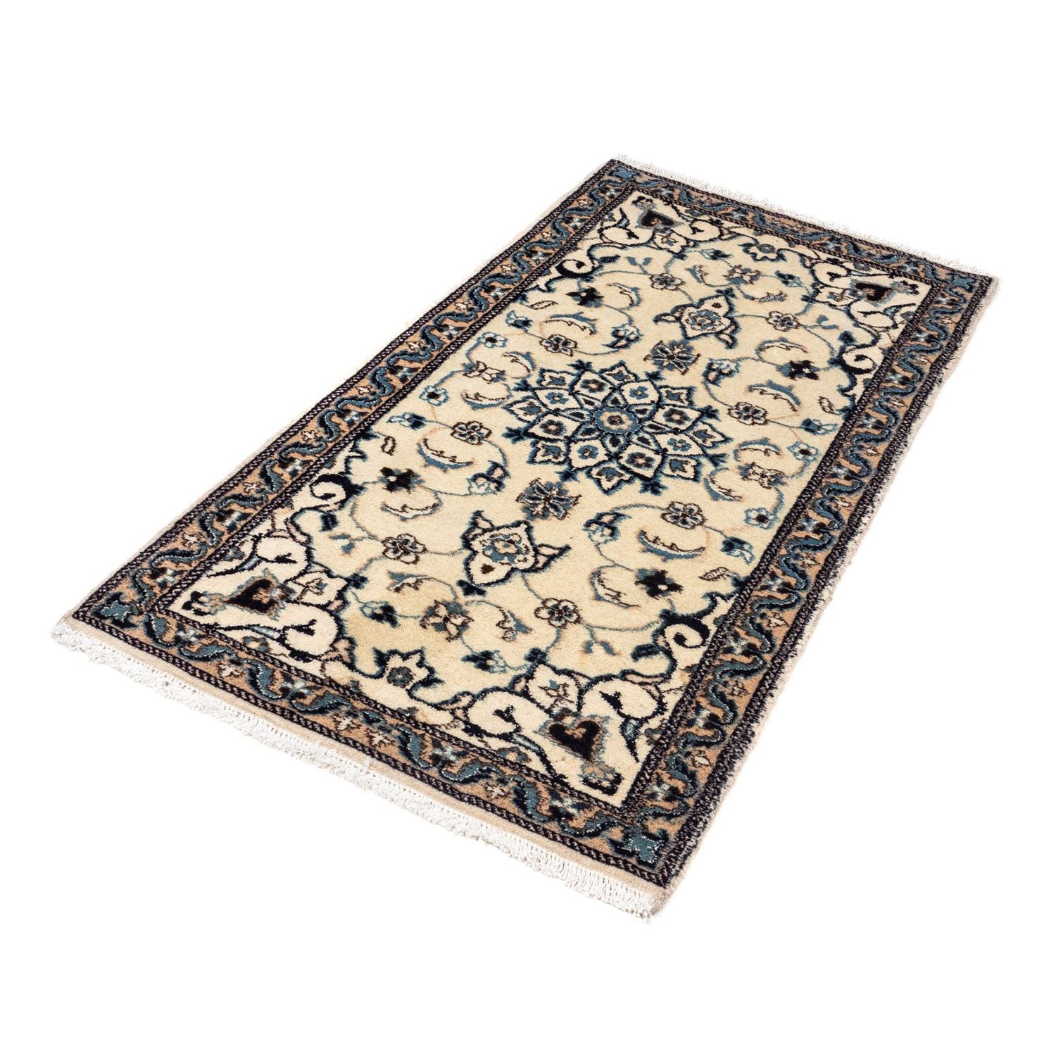 Alfombra persa - Nain - 139 x 70 cm - beige