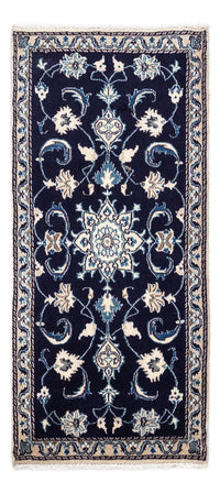 Alfombra persa - Nain - 143 x 70 cm - azul