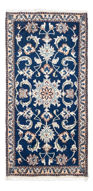 Alfombra persa - Nain - 134 x 68 cm - azul