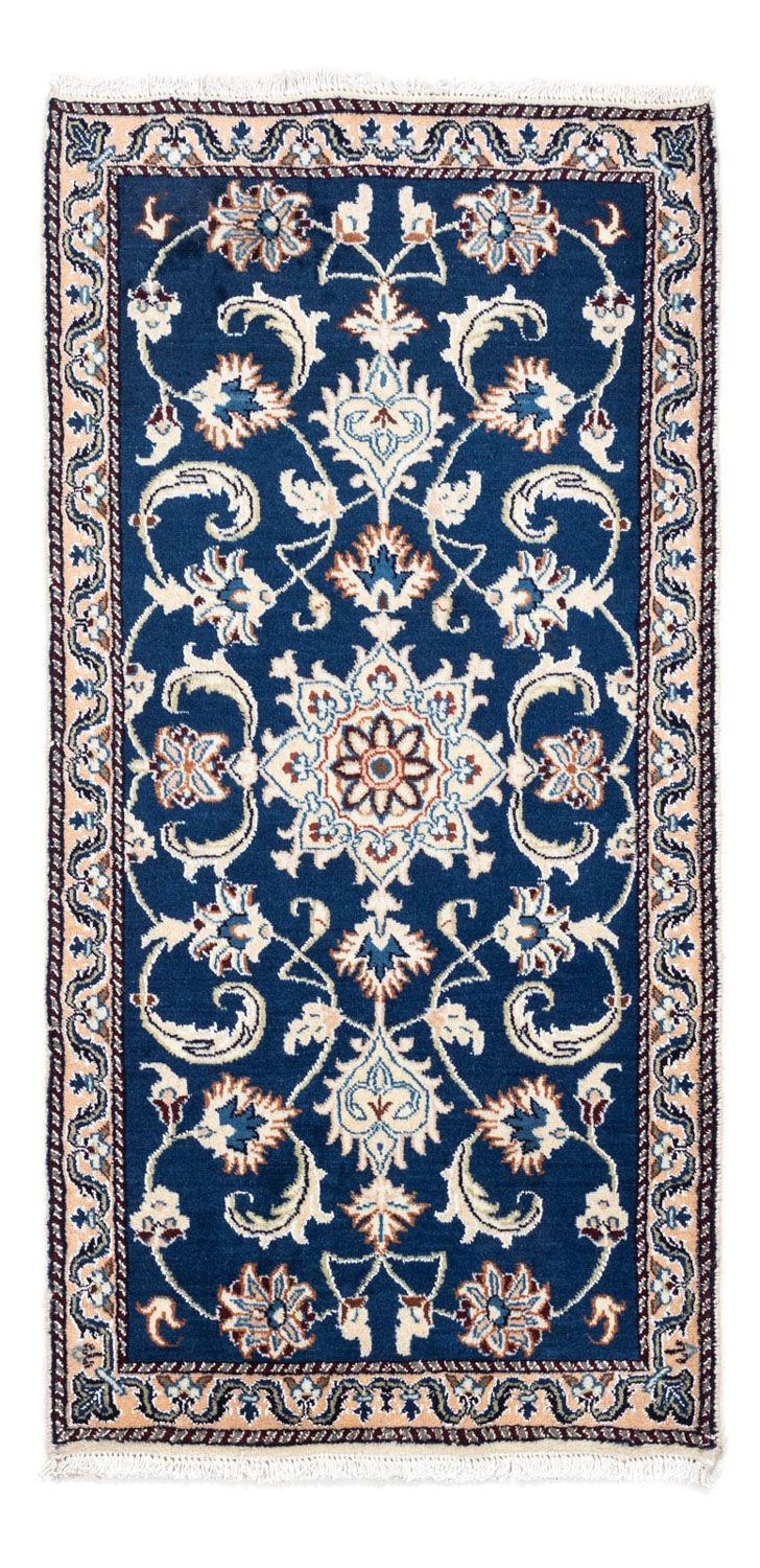 Alfombra persa - Nain - 134 x 68 cm - azul