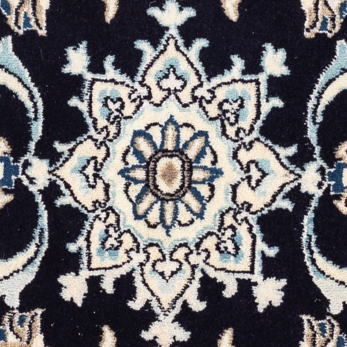 Alfombra persa - Nain - 139 x 66 cm - azul oscuro