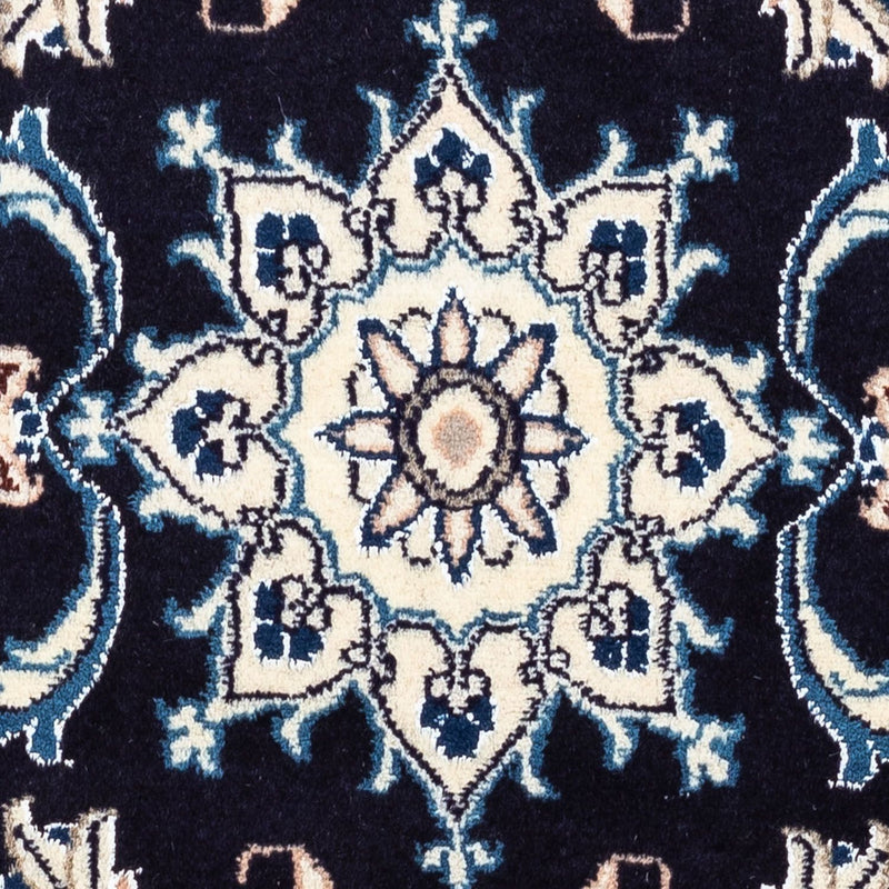 Alfombra persa - Nain - 143 x 70 cm - azul oscuro