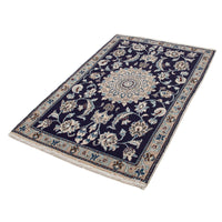 Alfombra persa - Nain - 139 x 89 cm - azul oscuro