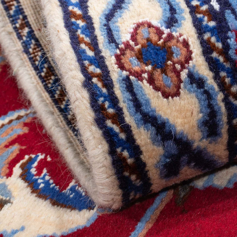 Alfombra persa - Nain - 127 x 84 cm - rojo oscuro