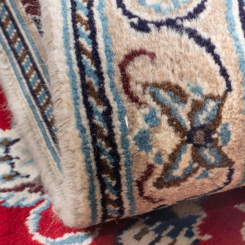Alfombra persa - Nain - 133 x 89 cm - rojo oscuro