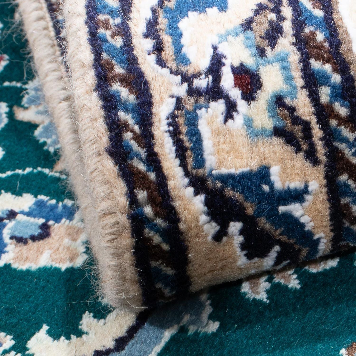 Alfombra persa - Nain - 143 x 86 cm - verde