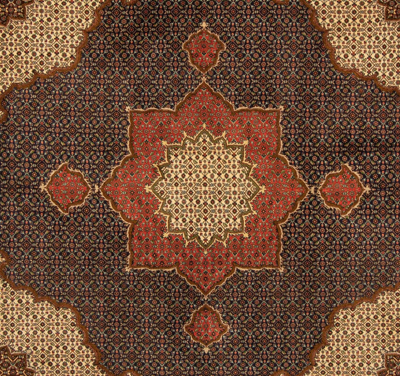Alfombra persa - Tabriz cuadrado  - 201 x 195 cm - azul oscuro