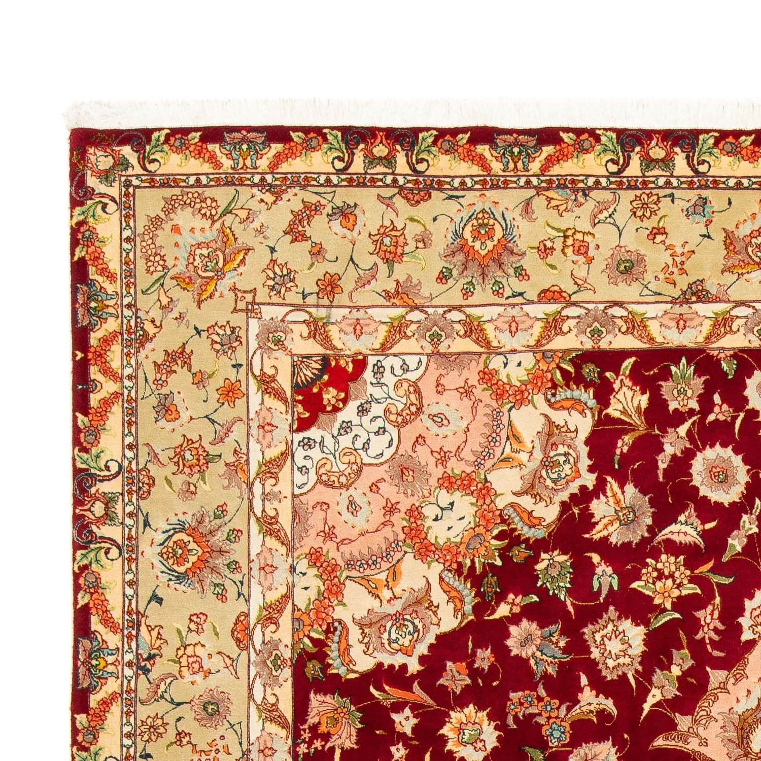 Alfombra Persa - Tabriz - Real - 312 x 204 cm - rojo oscuro